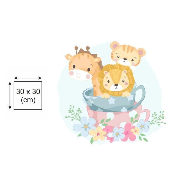 Картина по номерах Bookopt Маленькі звірята 30х30 (BK3007) 1011554 фото