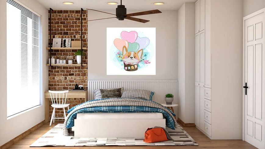 Картина по номерах Bookopt Малий коргі 30x30 (BK3003) 1011557 фото