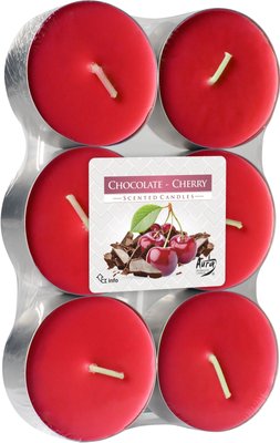 Набір свічок Bispol 6 штук з запахом: Шоколад-вишня (P35-6-104) 1016345 фото