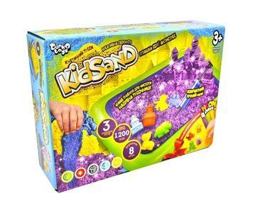 Набір креативної творчості Danko Toys Кінетичний пісок KidSand 1200г + пісочниця KS-02-02 172742 фото
