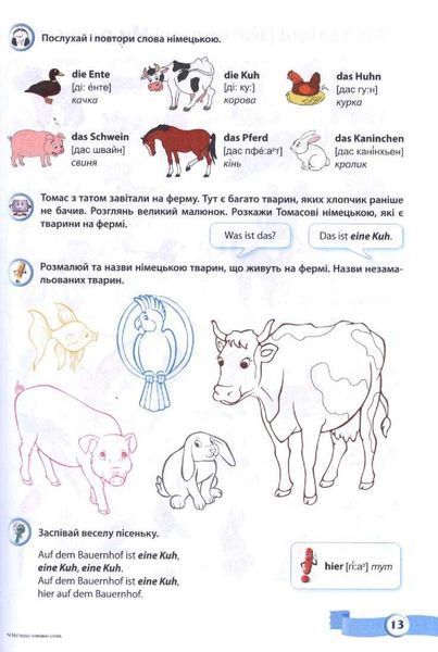 Meine erste Deutsche Worter. Мої перші німецькі слова. Ілюстрований тематичний словник для дітей 4-7 років 140916 фото