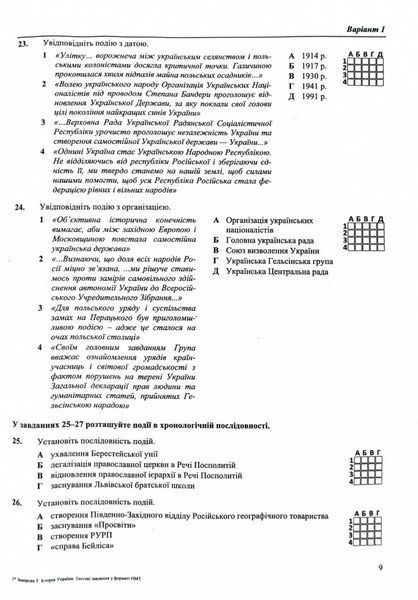 НМТ 2025 Історія України. Тестові завдання у форматі НМТ 2025 1026631 фото