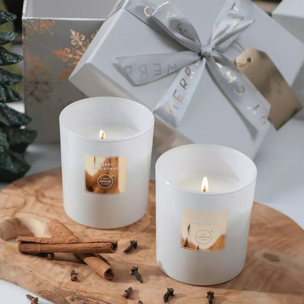Ароматична свічка Aroma Home Merry Christmas - Апельсин і гвоздика 140 г 1018045 фото