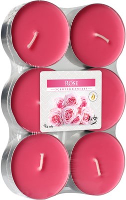 Набір свічок Bispol 6 штук з запахом: Троянда (P35-6-78) 1016344 фото
