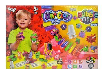 Air Clay+Bubble Clay Набір креативної творчості для хлопців (коробка 28х20) 167220 фото