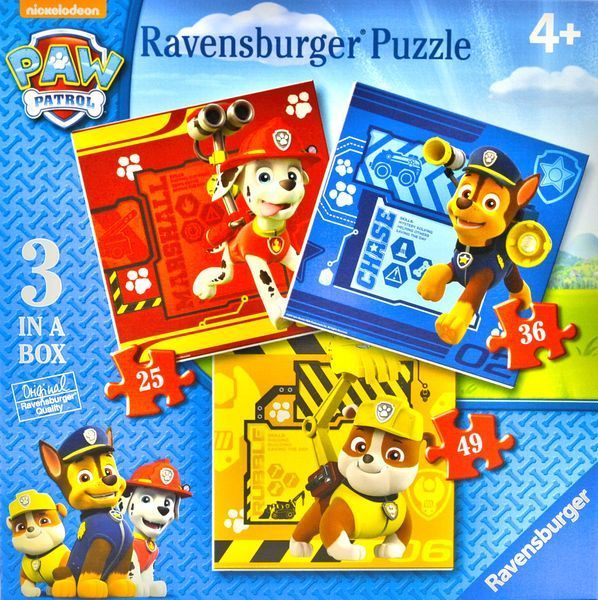 Пазл Ravensburger Щенячий патруль 3 в 1 07057-2 173214 фото